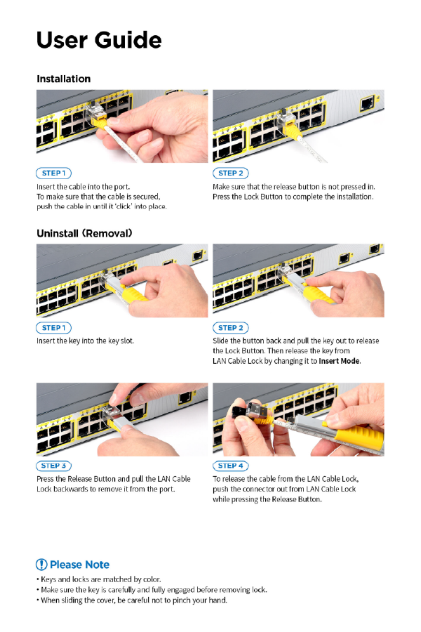 SmartKeeper LAN Cable Locks with Key | Essential – Secure Network Cable Lock Set - Image 3