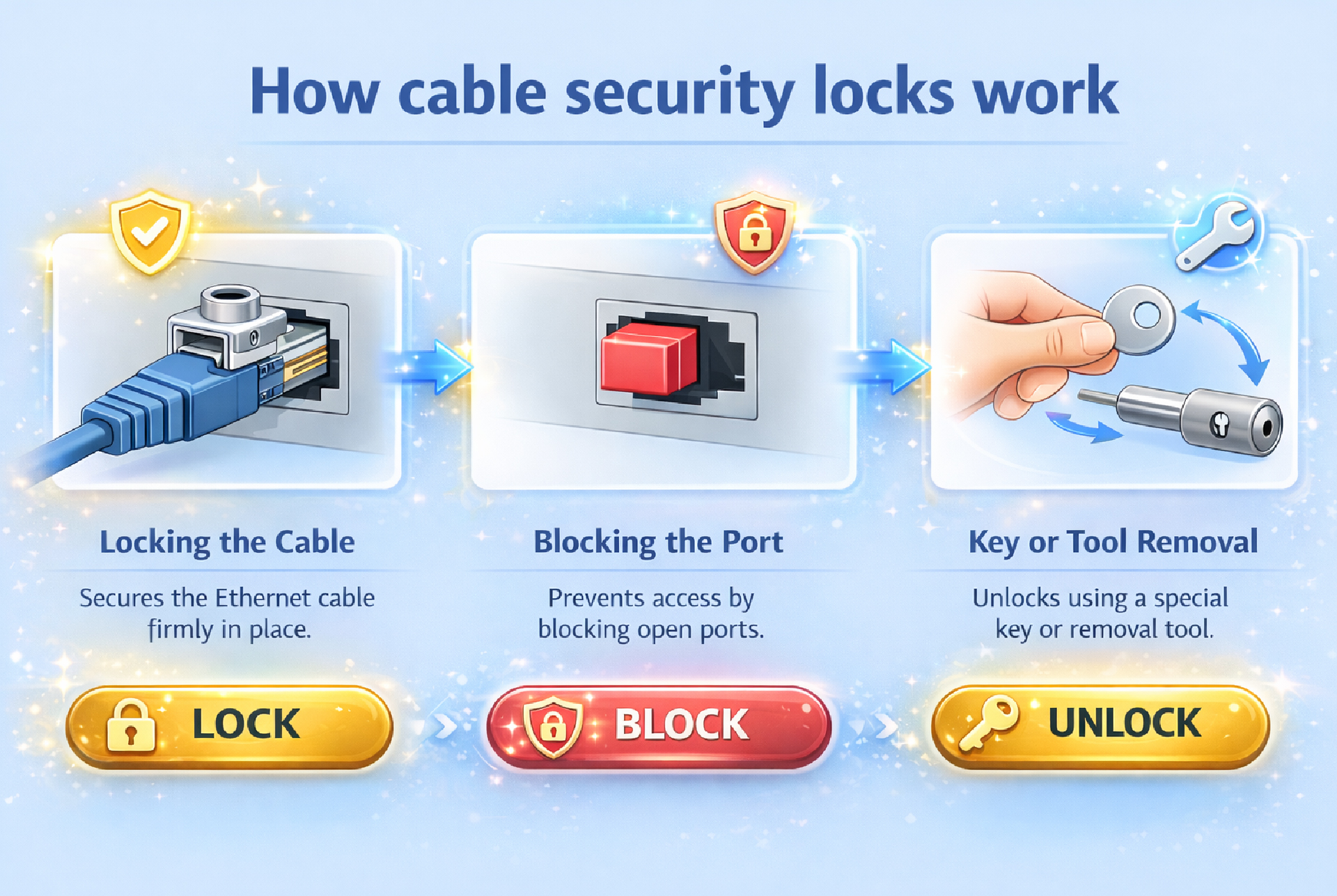 Cable security locks