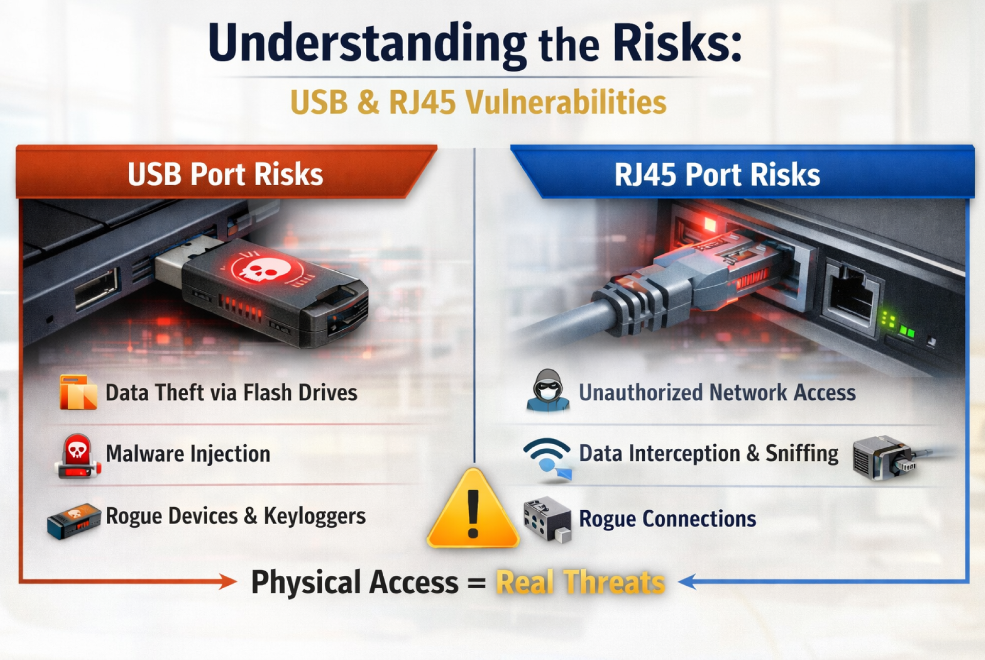 Device Port Security Solutions for USB & RJ45 Ports